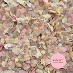Paper Confetti hearts 1.5cm - Ivory Rose Gold Baby Pink