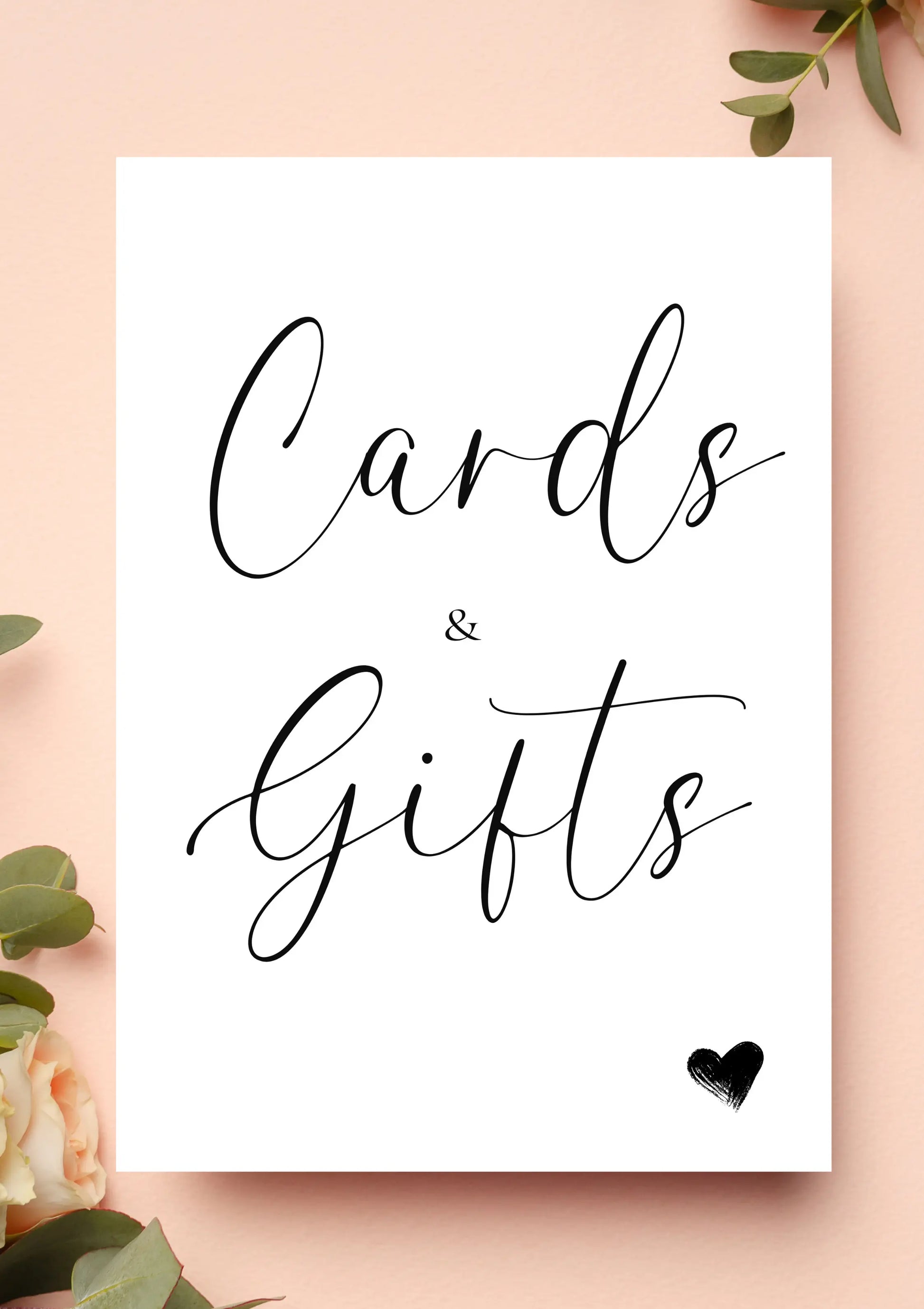 Lucy black - Cards & Gifts sign WedFetti