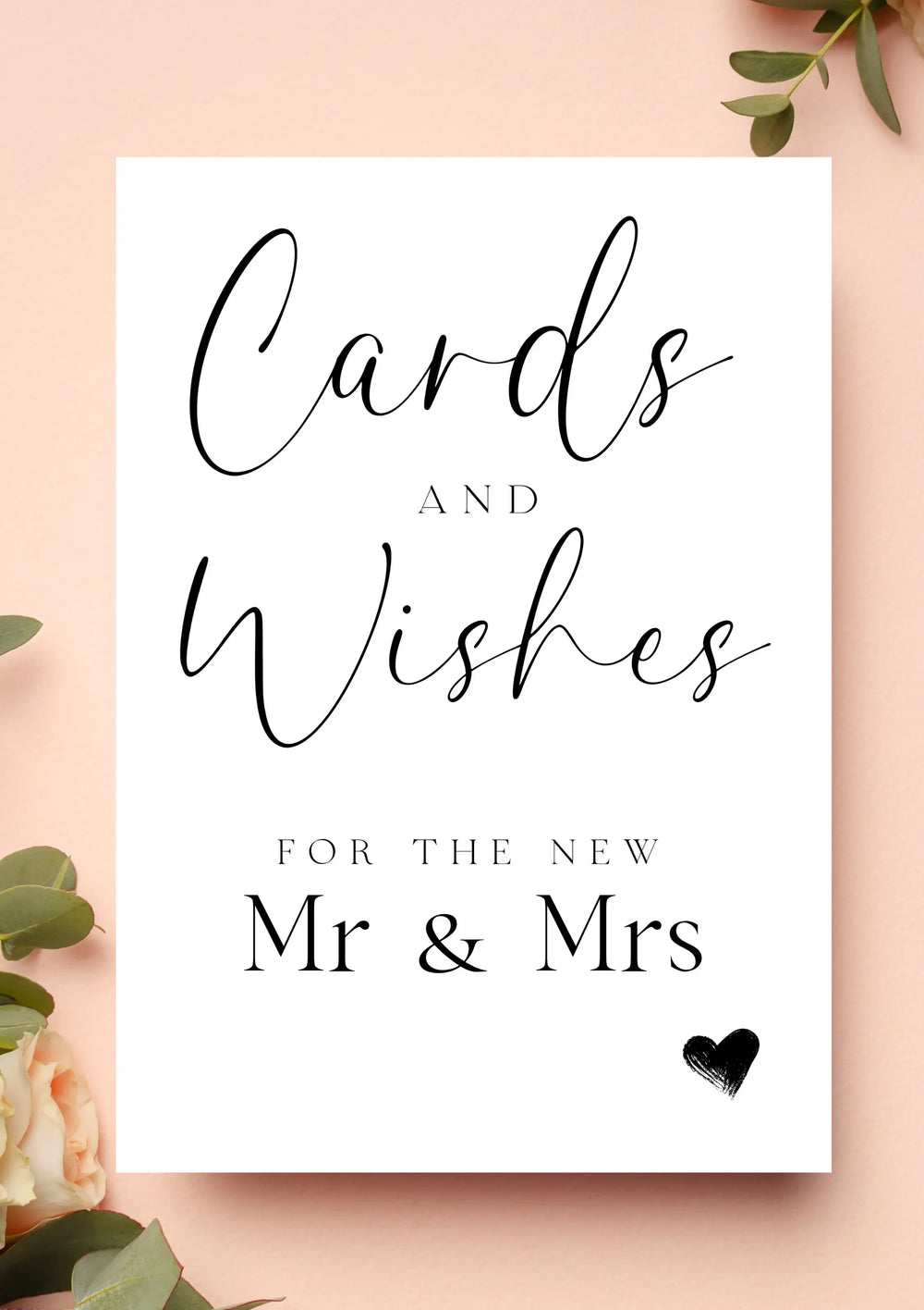 Lucy black - Cards & wishes Mr & Mrs sign WedFetti