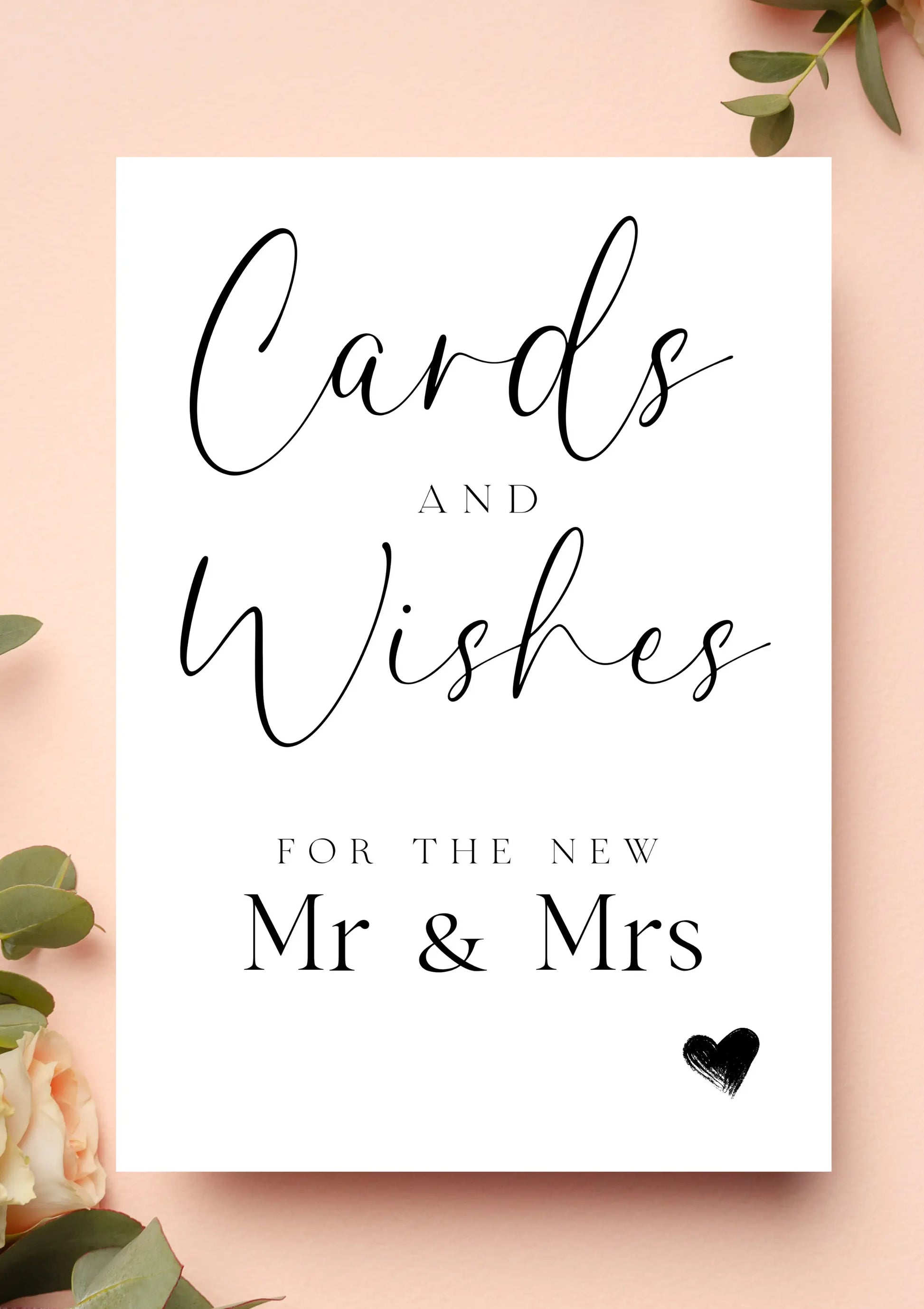 Lucy black - Cards & wishes Mr & Mrs sign WedFetti