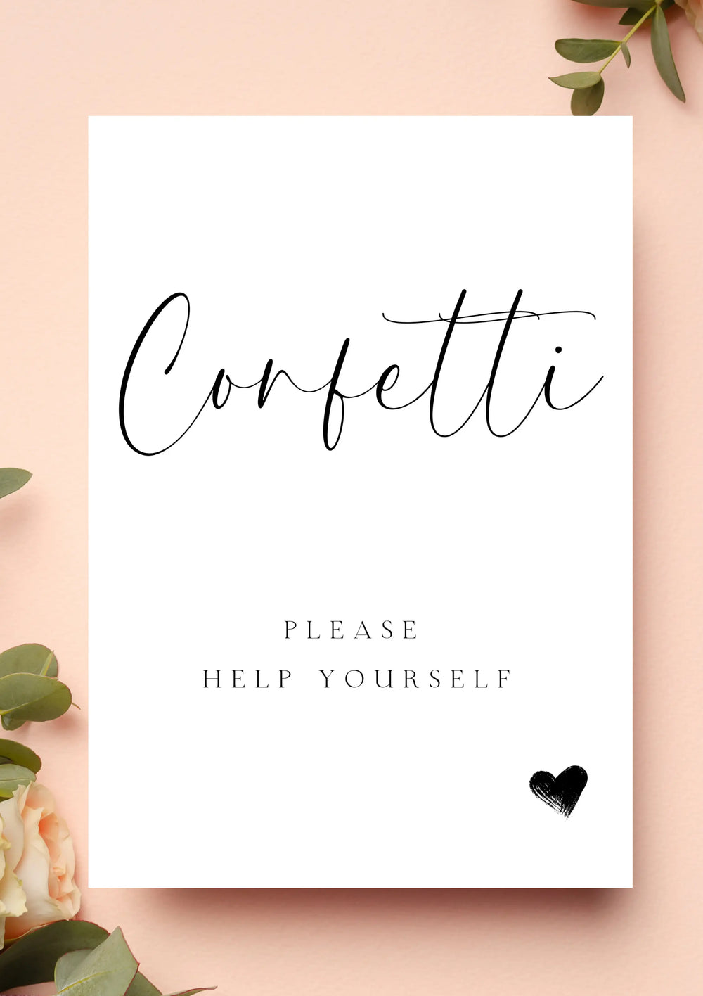 Lucy black - Confetti sign WedFetti