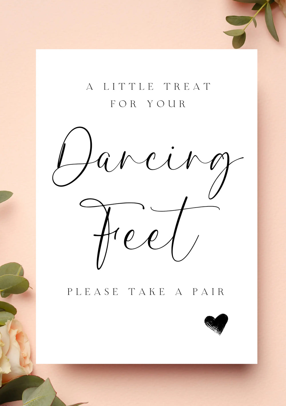 Lucy black - Flip flop / slipper sign WedFetti