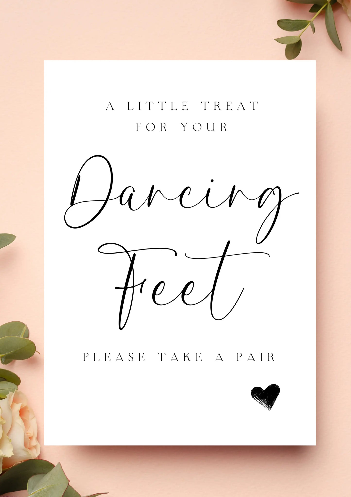 Lucy black - Flip flop / slipper sign WedFetti