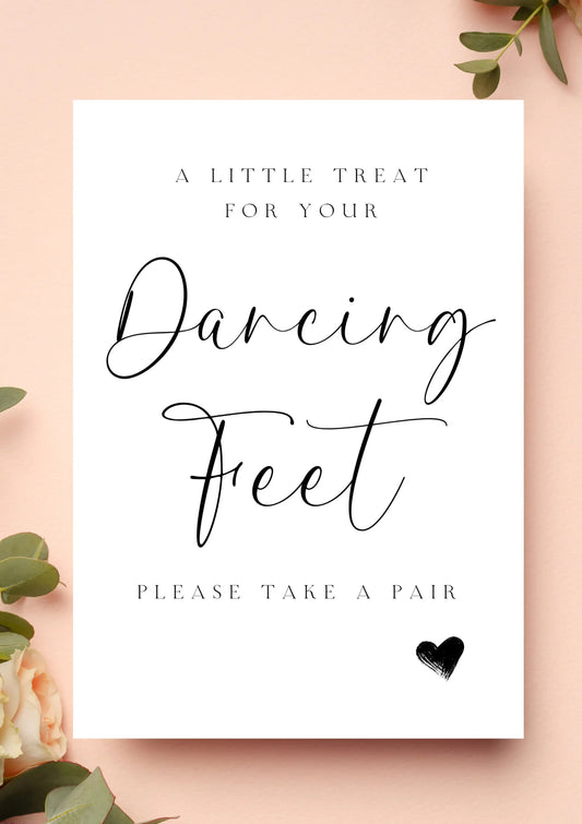 Lucy black - Flip flop / slipper sign WedFetti