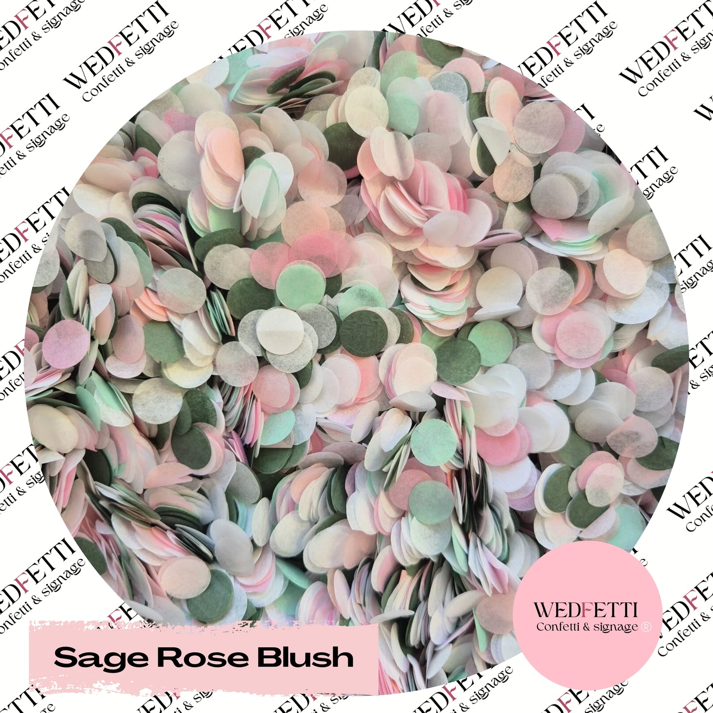 Biodegradable paper Confetti - Sage Rose Blush