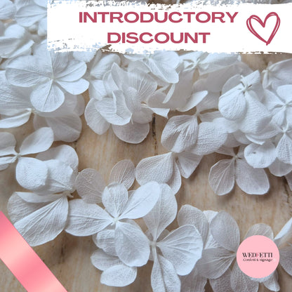 Pure White FlutterFly Petal Confetti