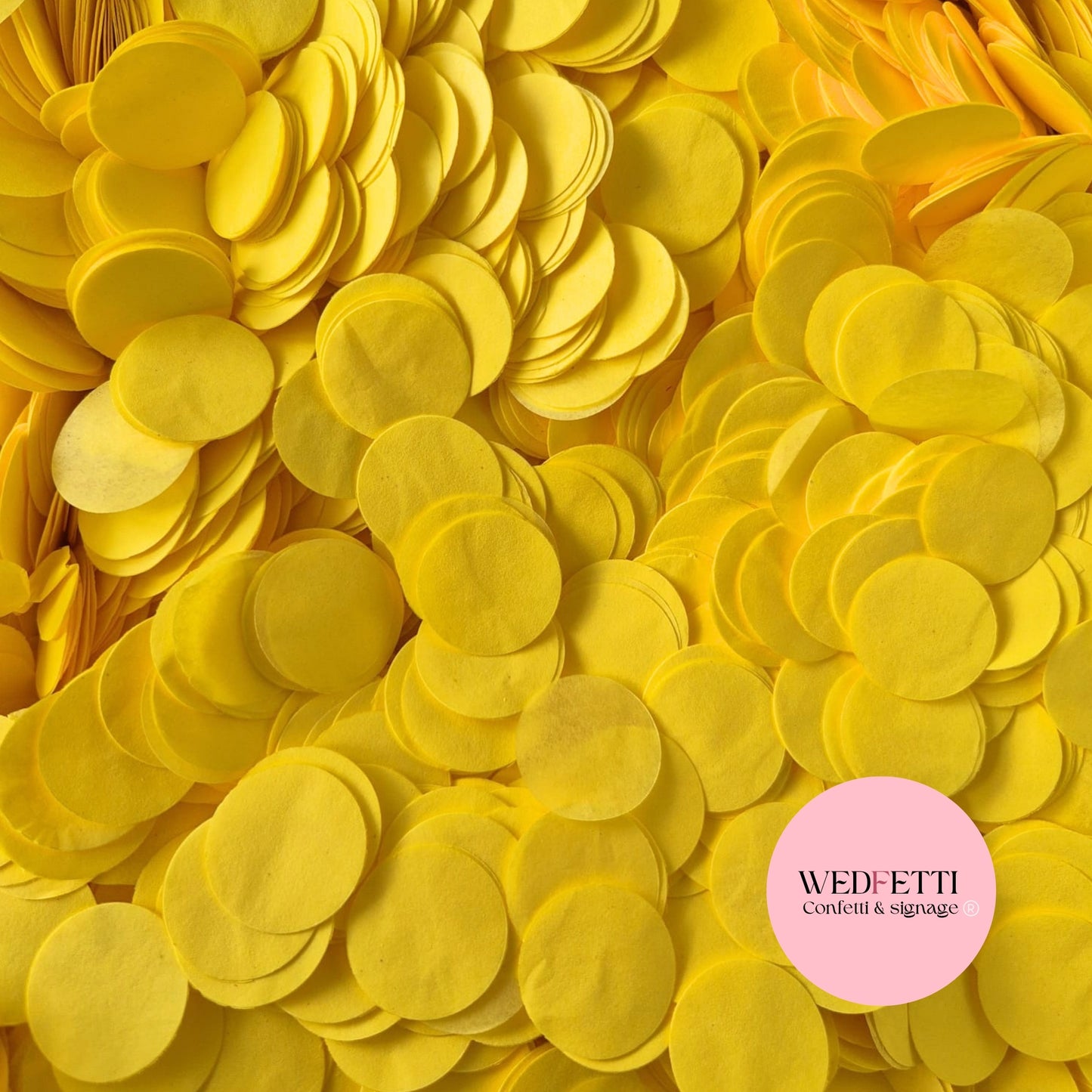 Circles Large 2.5cm Biodegradable - Yellow