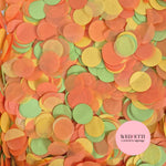 Circles Large 2.5cm Biodegradable - Orange Lime Burnt Yellow