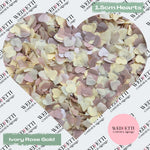 Paper Confetti hearts 1.5cm - Ivory Rose Gold
