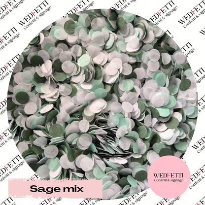 Slow falling paper Confetti - Sage mix
