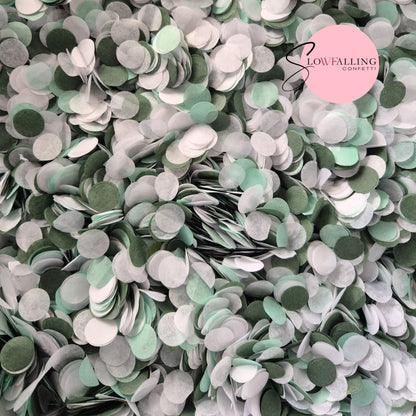 Slow falling paper Confetti - Sage mix