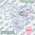 Paper Confetti hearts 1.5cm - Wedding White