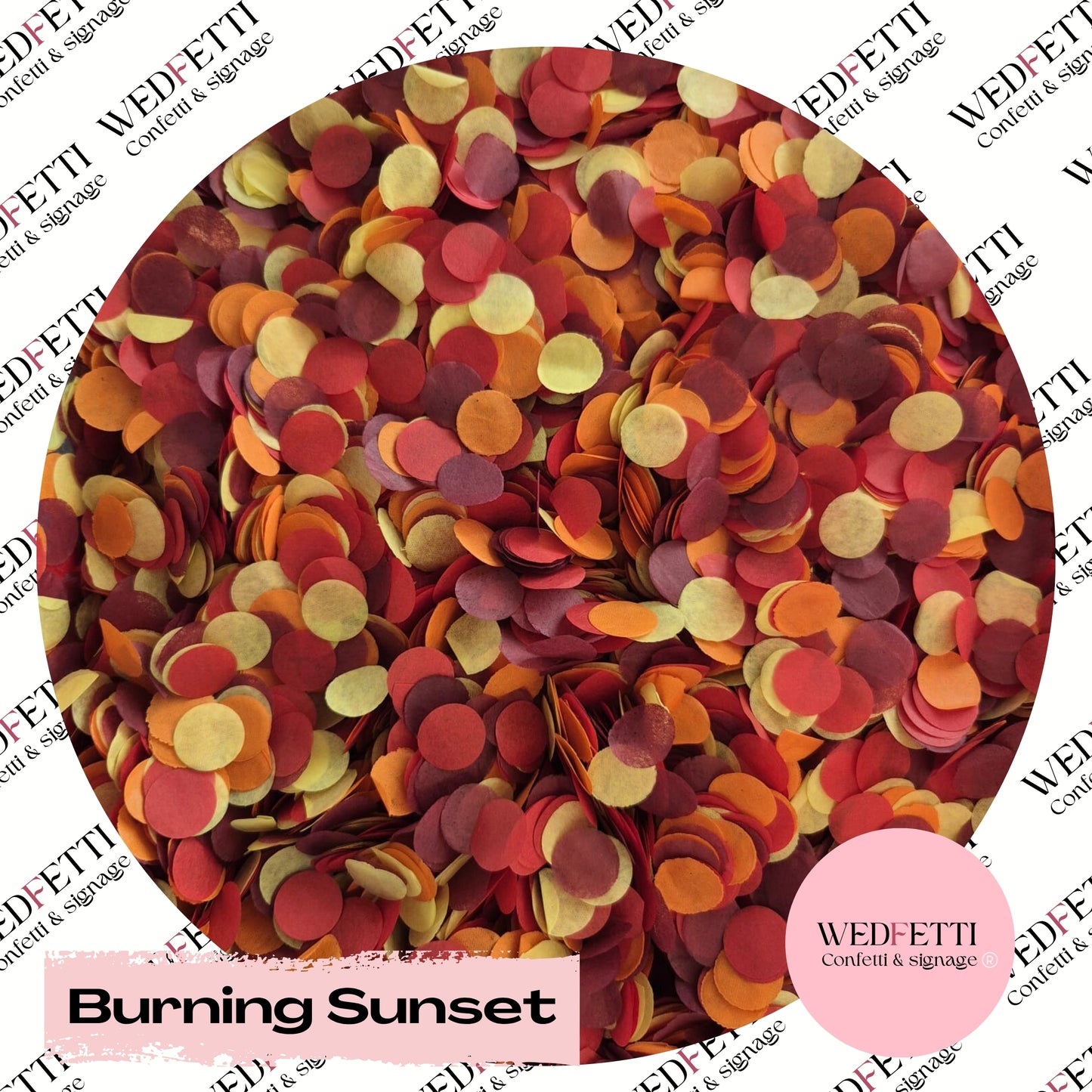Slow falling paper Confetti - Burning Sunset