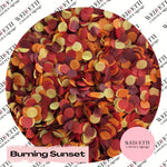 Slow falling paper Confetti - Burning Sunset