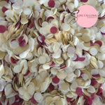 Slow falling paper Confetti - Ivory Gold Burgundy