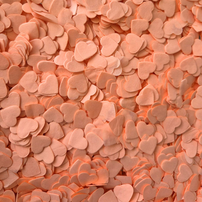 Paper Confetti hearts 1.5cm - Peach