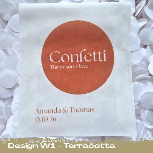 Confetti Packets Biodegradable - W1 Terracotta