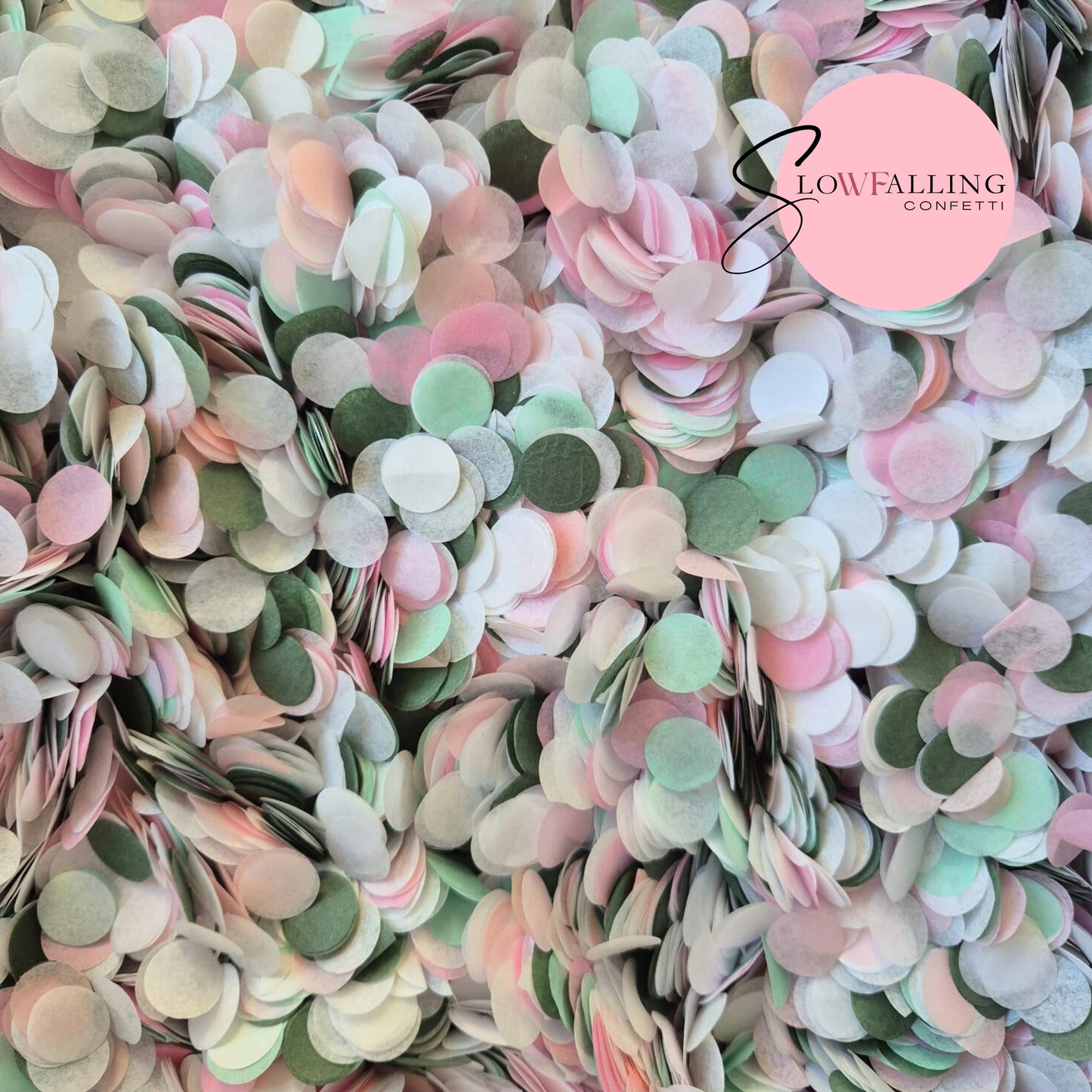 Biodegradable paper Confetti - Sage Rose Blush