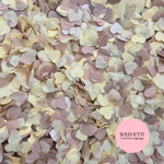 Paper Confetti hearts 1.5cm - Ivory Rose Gold