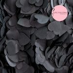 Biodegradable paper Confetti hearts - Black