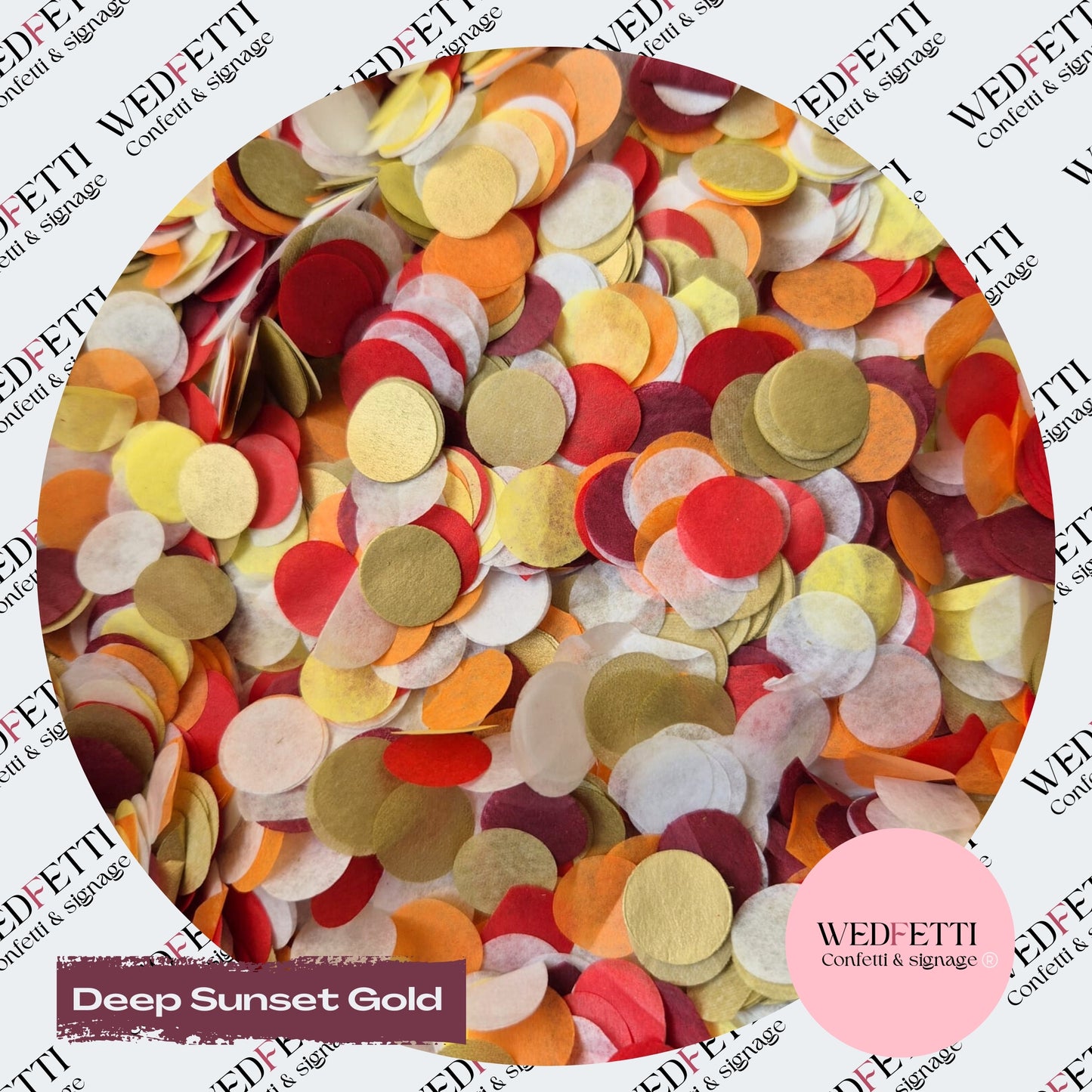 Slow falling paper Confetti - Deep Sunset Gold