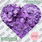 Paper Confetti hearts 1.5cm - Party Purple