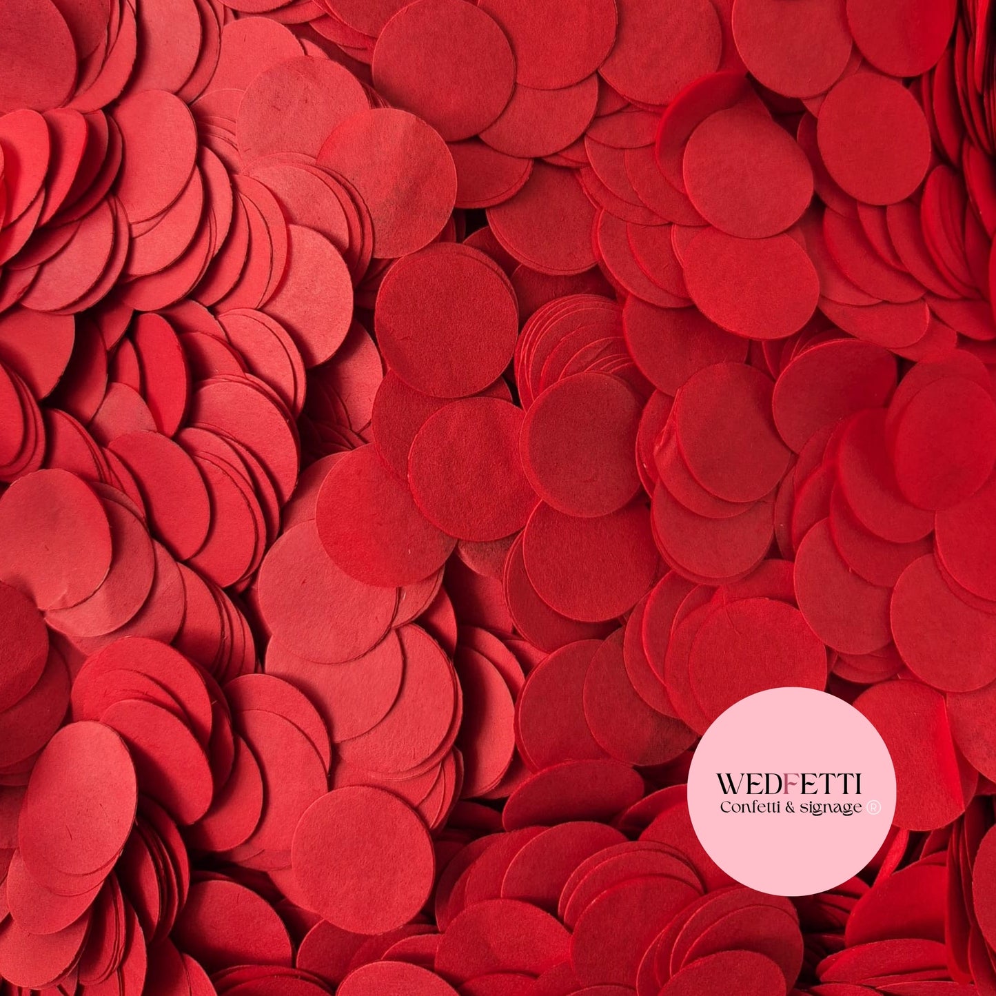 Circles Large 2.5cm Biodegradable - China Red