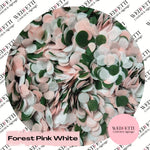 Slow falling paper Confetti - Forest Pink White