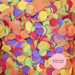 Circles Large 2.5cm Biodegradable - Purple Orange Red Lime BY