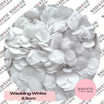 Circles Large 2.5cm Biodegradable - Wedding White