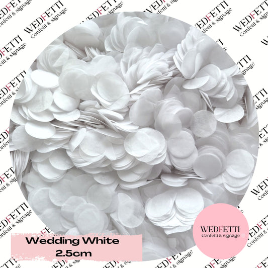 Circles Large 2.5cm Biodegradable - Wedding White