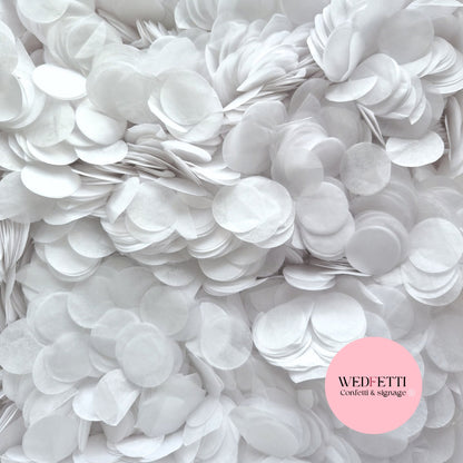 Circles Large 2.5cm Biodegradable - Wedding White