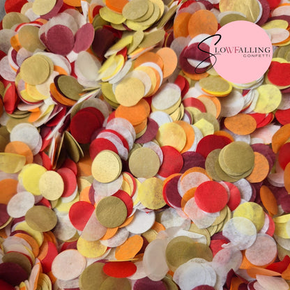 Slow falling paper Confetti - Deep Sunset Gold