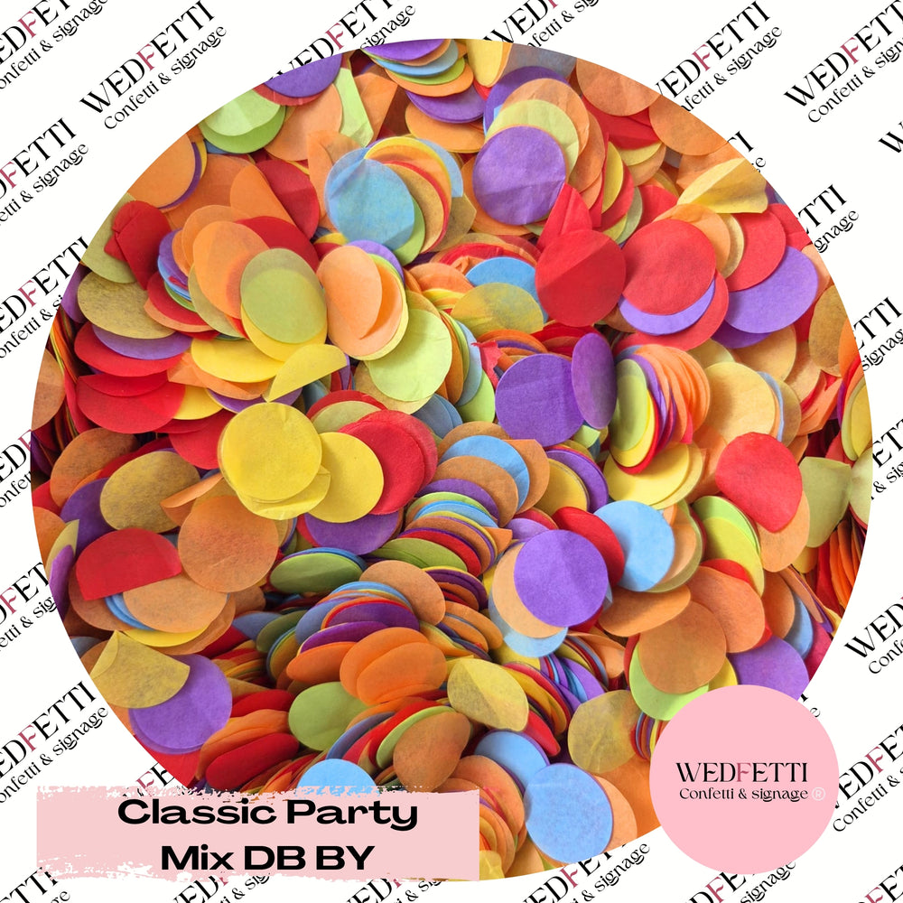 Circles Large 2.5cm Biodegradable - Classic Party Mix DB BY