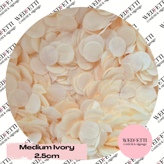 Circles Large 2.5cm Biodegradable - Medium Ivory