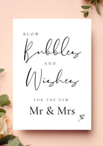 Bubbles & wishes MR MRS WedFetti