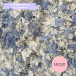 Ivory & Dusty Blue Hydrangea petals