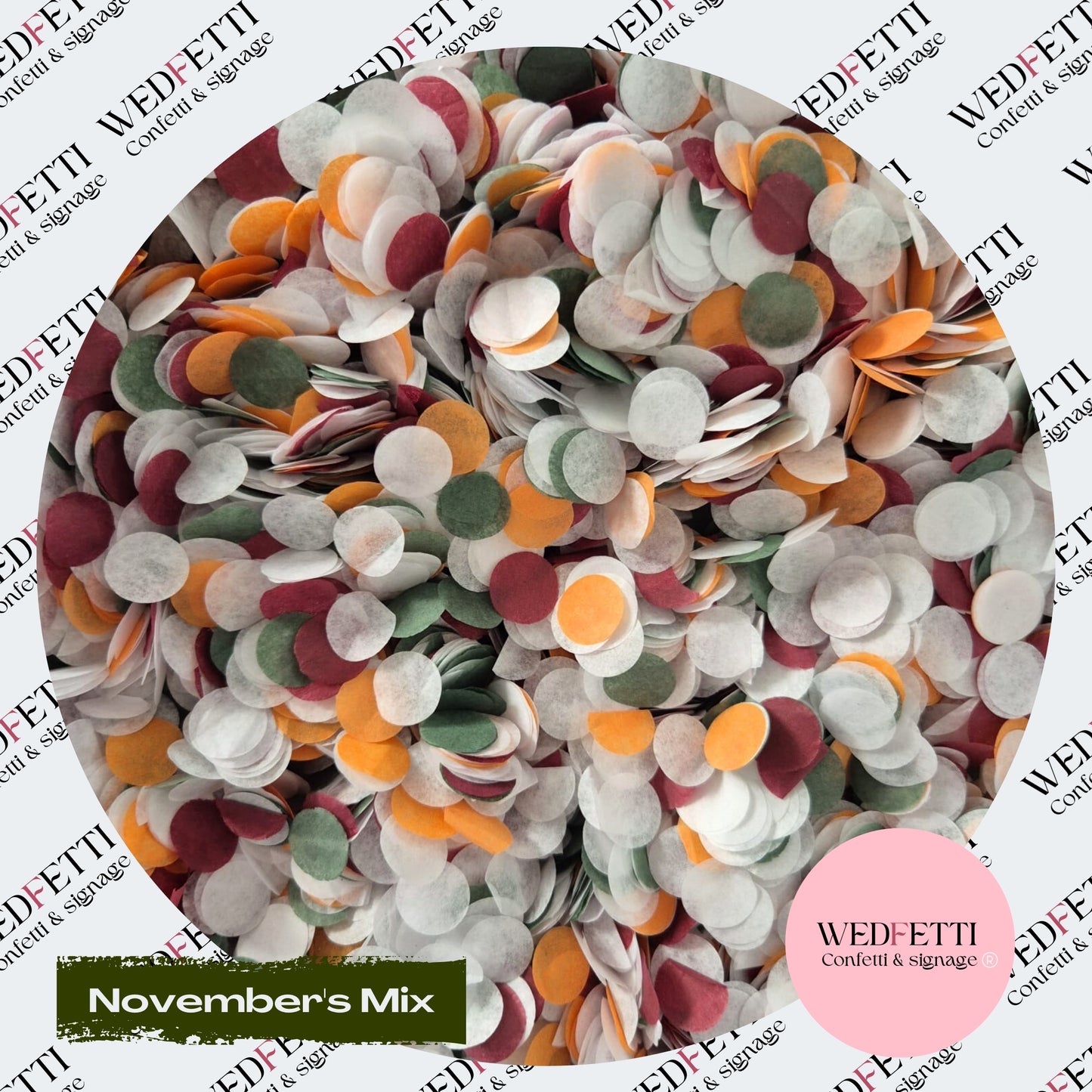 Slow falling paper Confetti - November's Mix