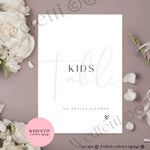 Kids Table (no adults allowed) WedFetti