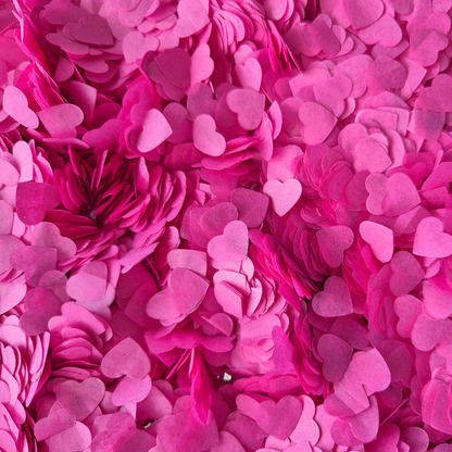 Paper Confetti hearts 1.5cm - Fuschia Pink