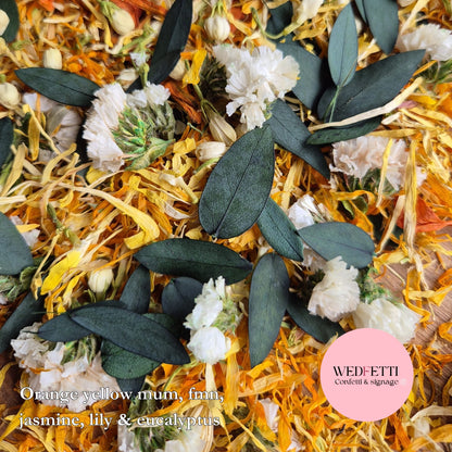 Petals - Orange Lily, Mum Eucalyptus Mix