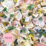 Petal Confetti hydrangea - Light Ivory Dusty Blue lemon 2 green blush