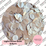 Slow falling shimmering paper Confetti 2.5cm - Light Rose Gold - Biodegradable