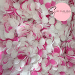 Slow falling paper Confetti - White Fuchsia