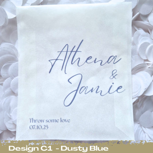 Confetti Packets Biodegradable - C1 Dusty Blue