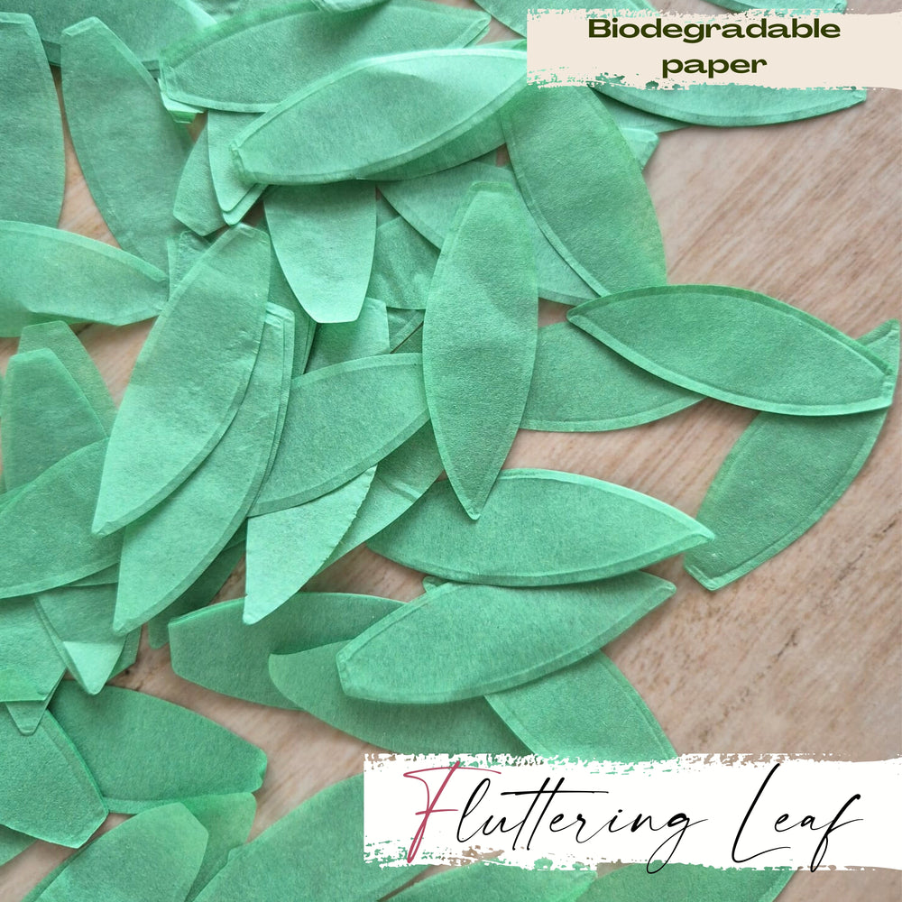 Flutter Leaf - Biodegradable leaf shaped confetti - Green