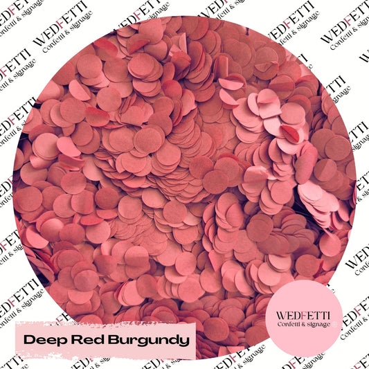 Slow falling paper Confetti - Deep Red Burgundy