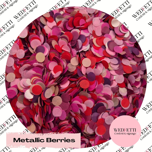 Slow falling paper Confetti - Metallic Berries