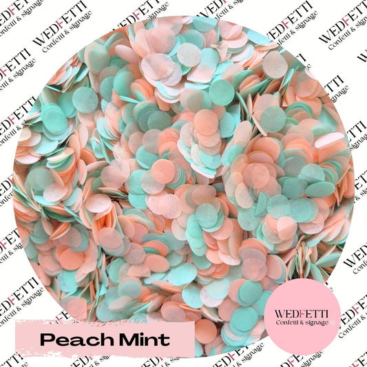 Slow falling paper Confetti - Peach Mint