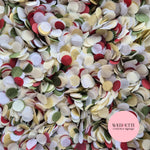 Slow falling paper Confetti - Olive Ivory white burgundy gold